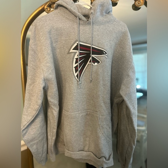 Reebok Atlanta Falcons Gray Hoodie with Logo - Picture 1 of 1